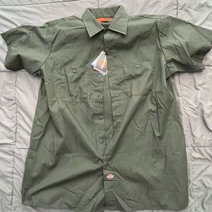 Mens Button Up Shirt Dickies XL NWT
